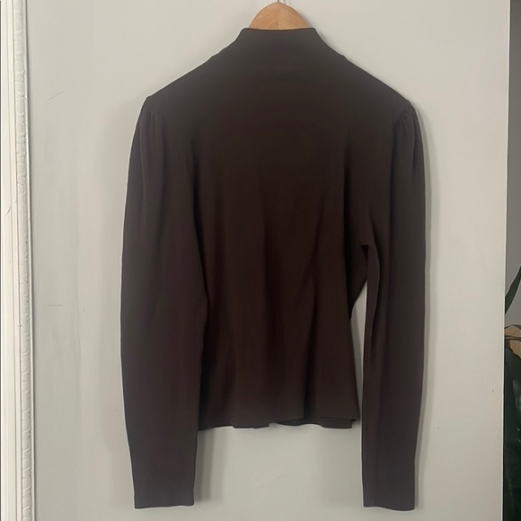 Gap Brown Ridded Mockneck Sweater Sz XL - Picture 5 of 5